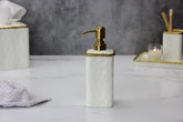 Vanity Accessories With Gold Beads Soap Pump
